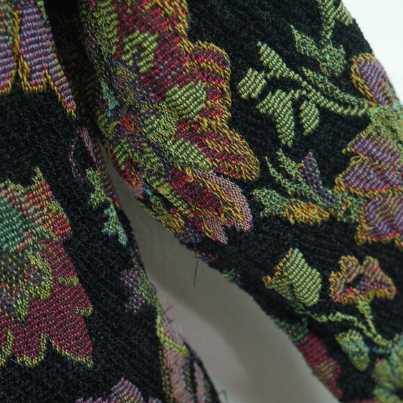 Vintage Small Tapestry Jacket 90s Y2K Whimsigoth Witchy Artsy Goth Quirky Zip Up - Picture 5 of 9